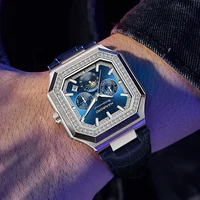 Montre mécanique automatique pour homme HANBORO, carrée, multifonctionnelle, tendance mode 3