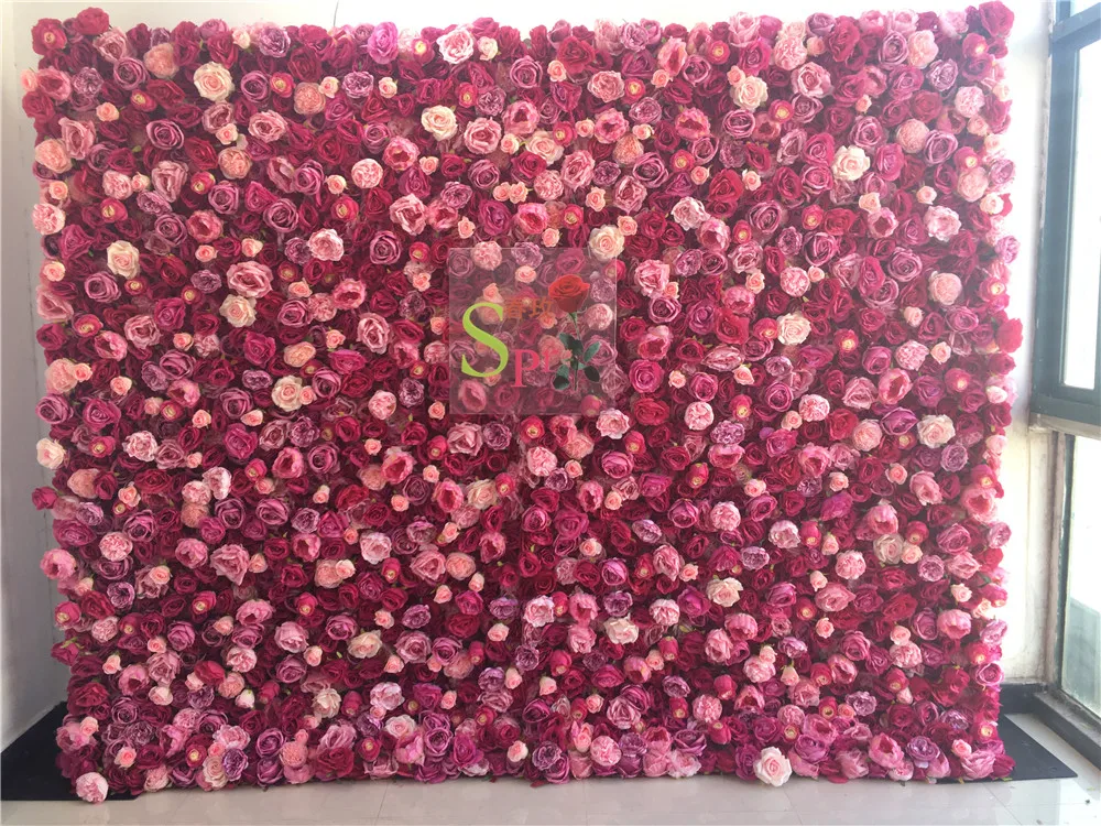 

Искусственный Шелковый Цветочный Коврик SPR для свадебного украшения стен, фоновой панели, розы