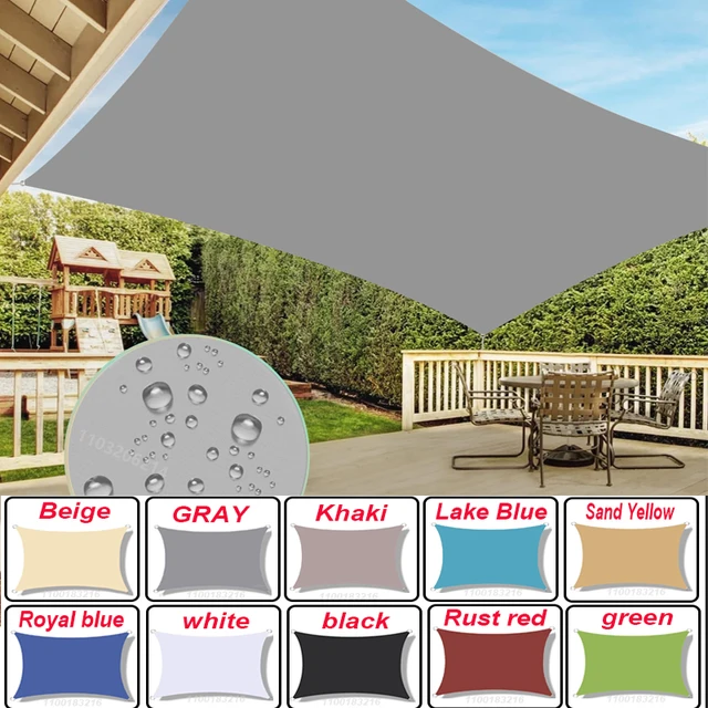 Waterproof Sun Shelter Sunshade Protection Shade Sail Awning Camping Shade Cloth Large For Outdoor Canopy Garden Patio