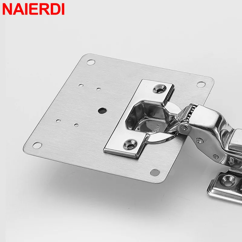 2/4/6/8 Pack Cabinet Hinges Repair Plate Stainless Steel Furniture Mounted Plate Protect Wooden Cabinet Door Hardware