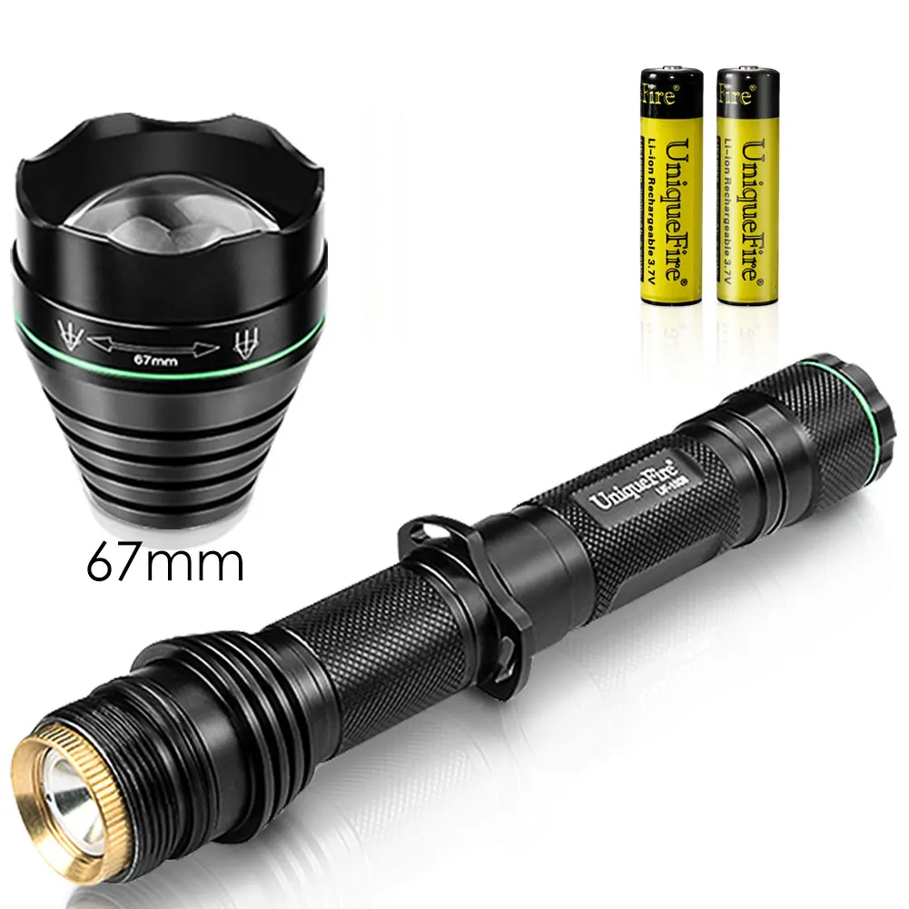 

UniqueFire 1508 IR 940nm LED Flashlight 67mm Convex Lens 3 Modes Zoom Waterproof Night Vision Scope Torch Lanterna for Hunting