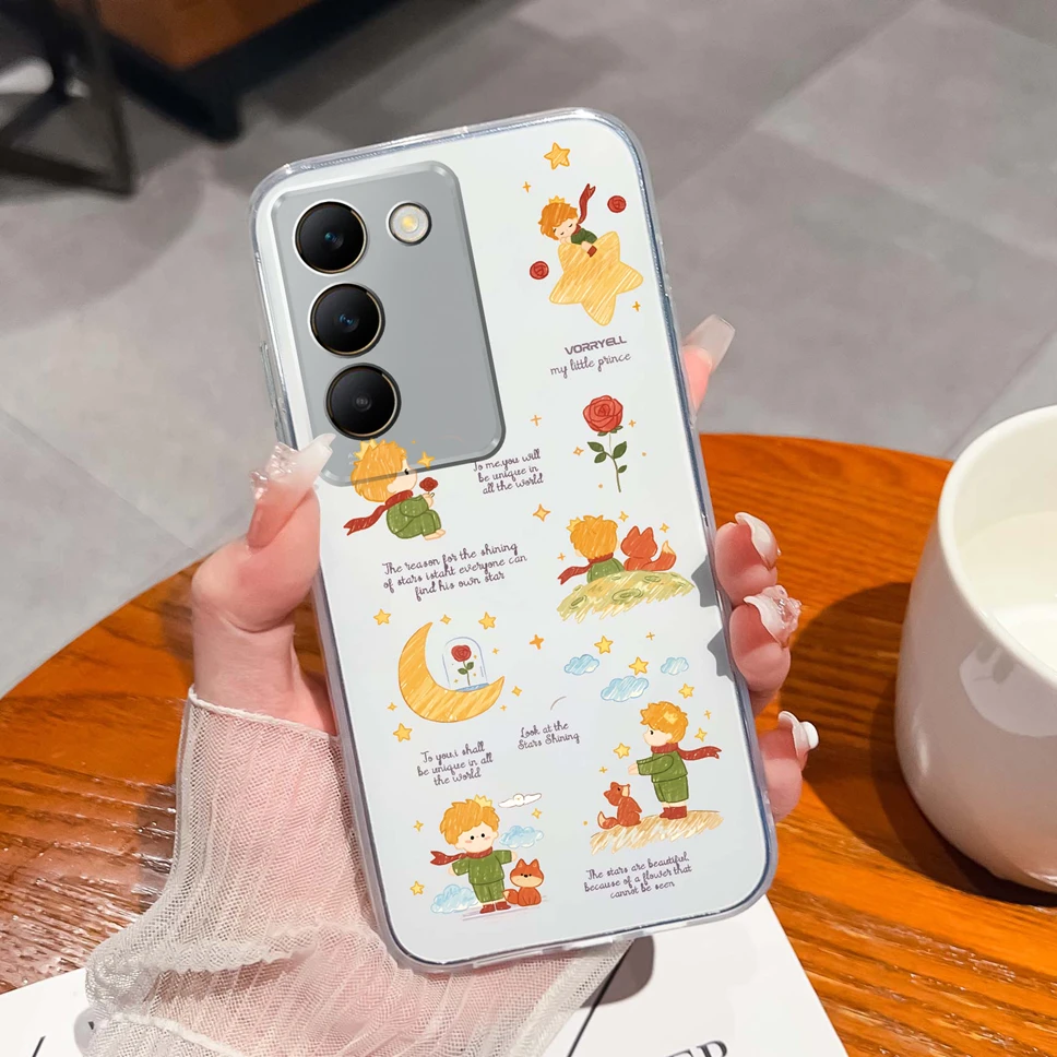 Floral Love Heart Clear Soft Silicone Shockproof Phone Case