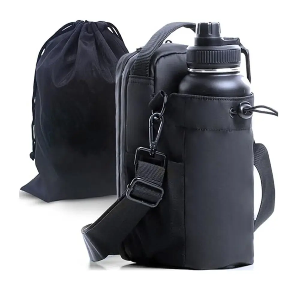 Magnetic Water Bottle Sling Bag Large Capacity Adjustable Gym Bottle Bag Portable Multi-layer Crossbody Sports Bag Outdoor 5