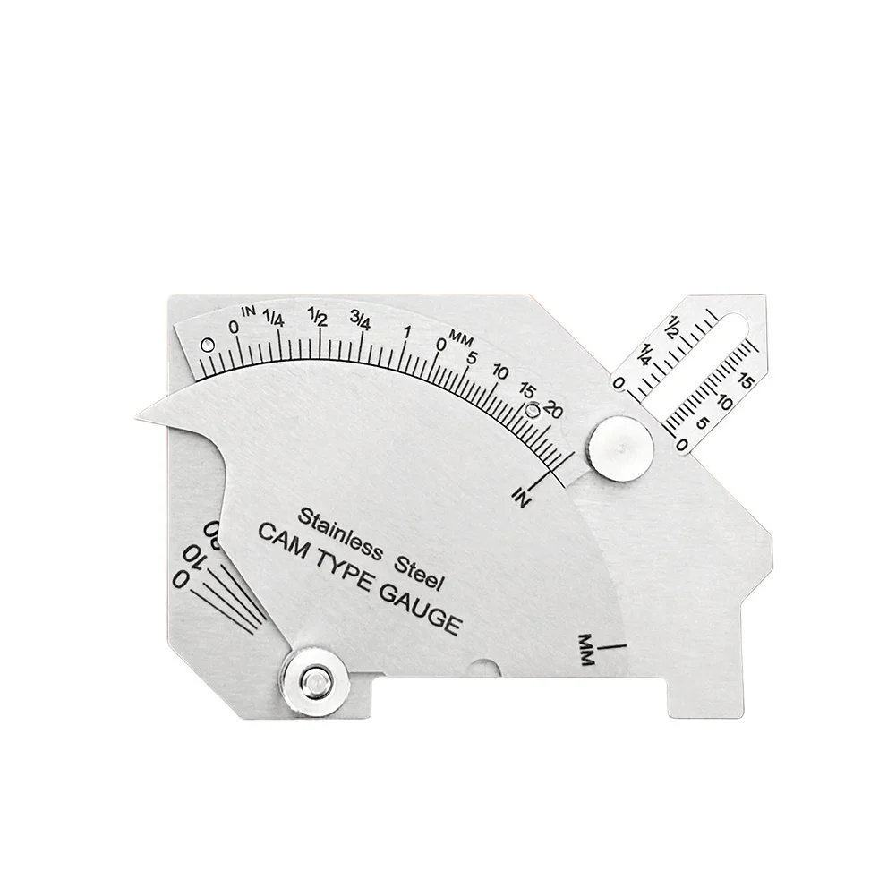 MG-8 캠 타입 용접선자, 용접 조인트의 중요 치수(목구경, 다리 길이, 루트 페이스 포함) 측정용