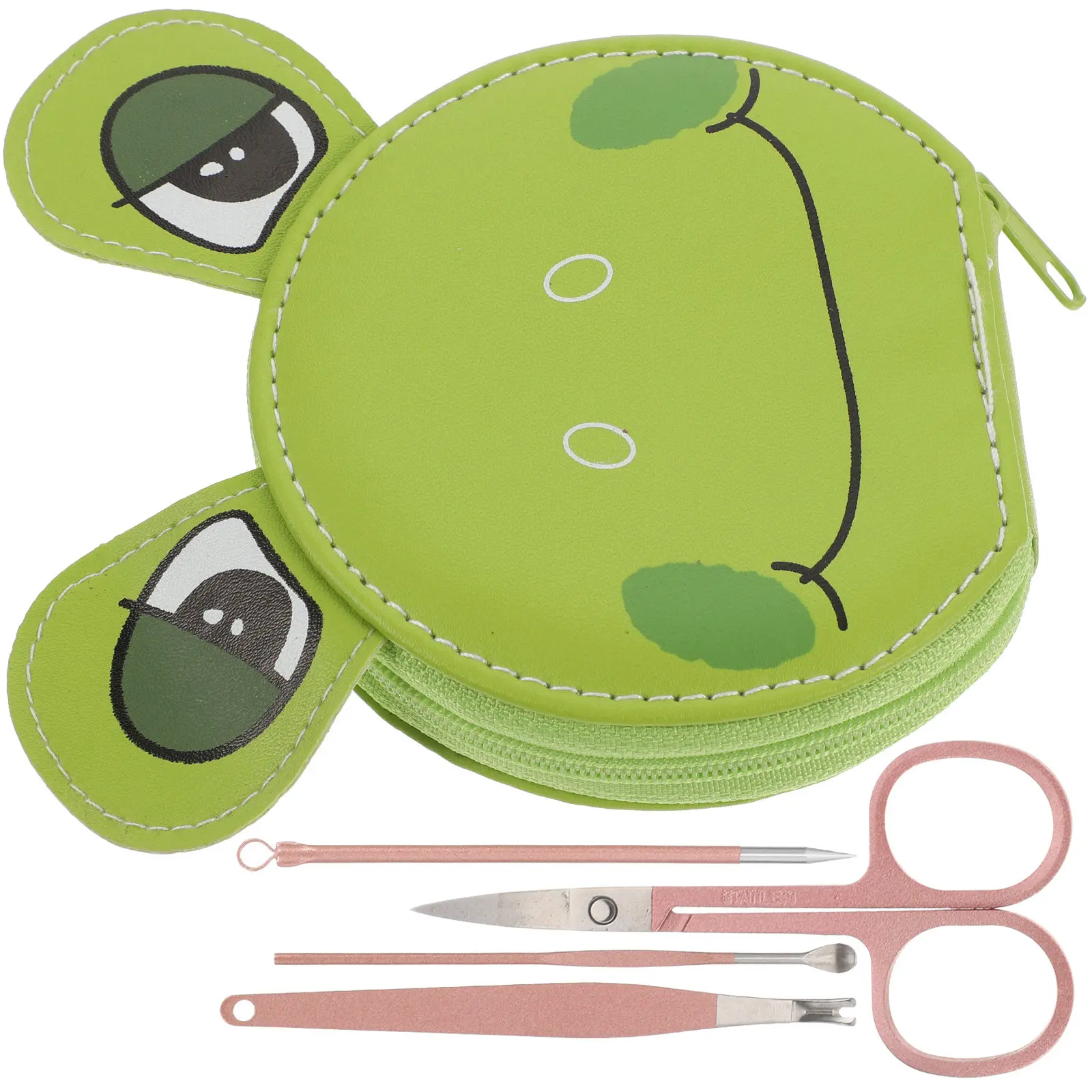 1세트 전문 네일 클리퍼 세트 스테인레스 스틸 휴대용 매니큐어 페디큐어 키트 여행용 네일 케어 그루밍 도구