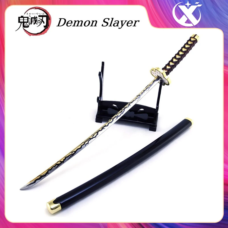 Anime Peripheral Ninja Weapon Kaigaku Nichirin Blade Alloy Swords Mini Model Toy Holiday Gifts For Children |