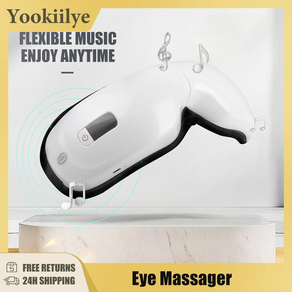 Heating Vibration Eye Massager Hot Compress Eye Care Instrumen Relieves Fatigue And Dark Circles Eye Mask For Sleeping Charging