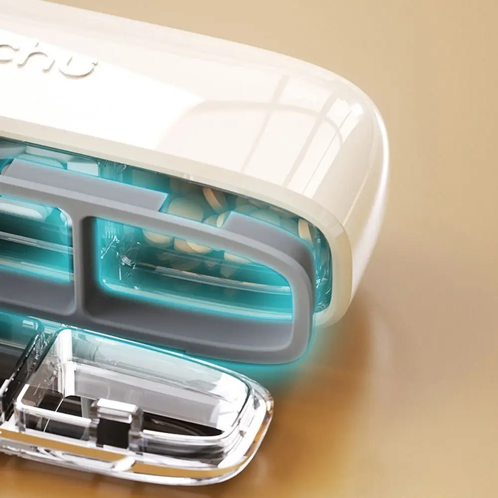 Moisture Proof Portable Pill Box 3 Compartments Airtight Silicone Travel Pill Organizer Reusable Dustproof