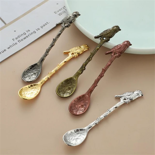 Cuchara de café Vintage, cuchara pequeña creativa para Helado, postre,  pastel, postre, regalos, utensilios de cocina, 1 ud. - AliExpress