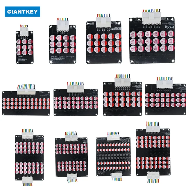 GIANTKEY: Smart Active Balance of Capacitor Board LifePo4 Li-ion 5mv High Precision Active Equalization Energy Transfer Device