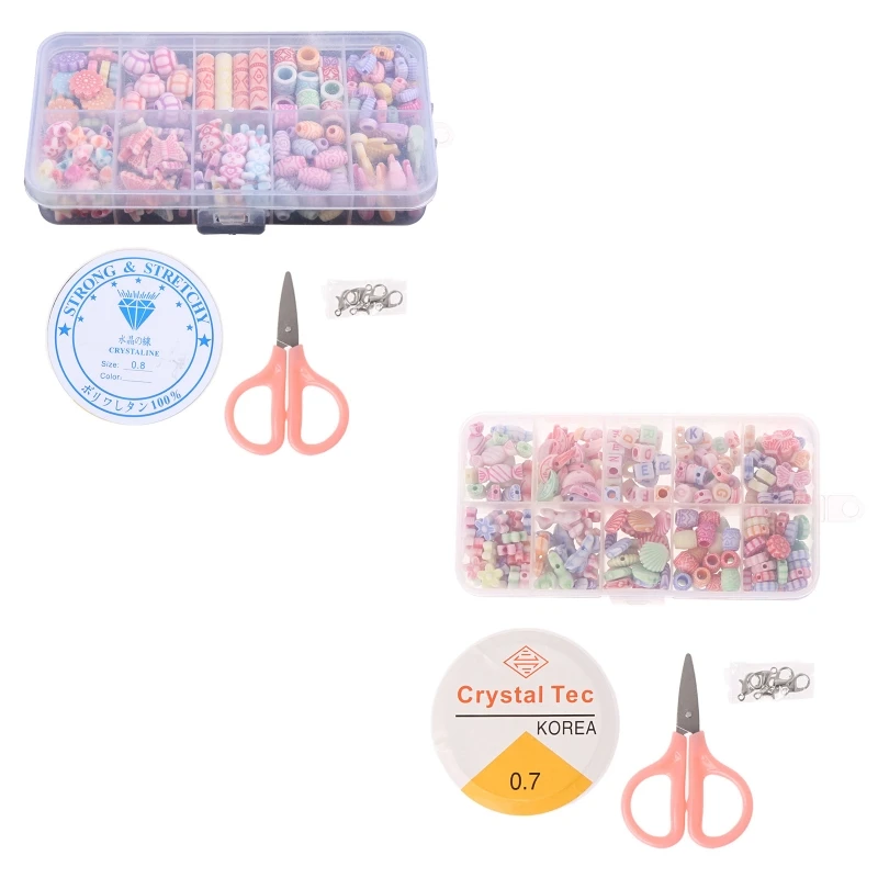 

180pcs DIY Handmade Beaded Toy Jewelry Making Kits Educational Children