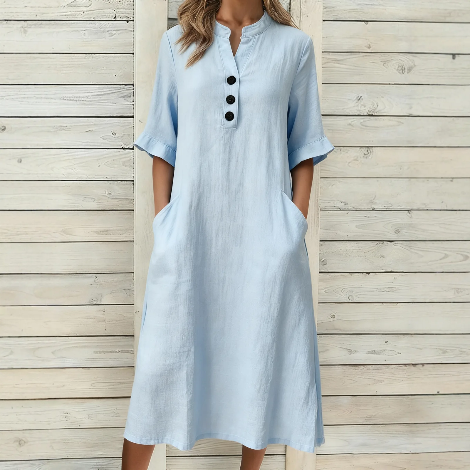 Airy Fit Linen Midi