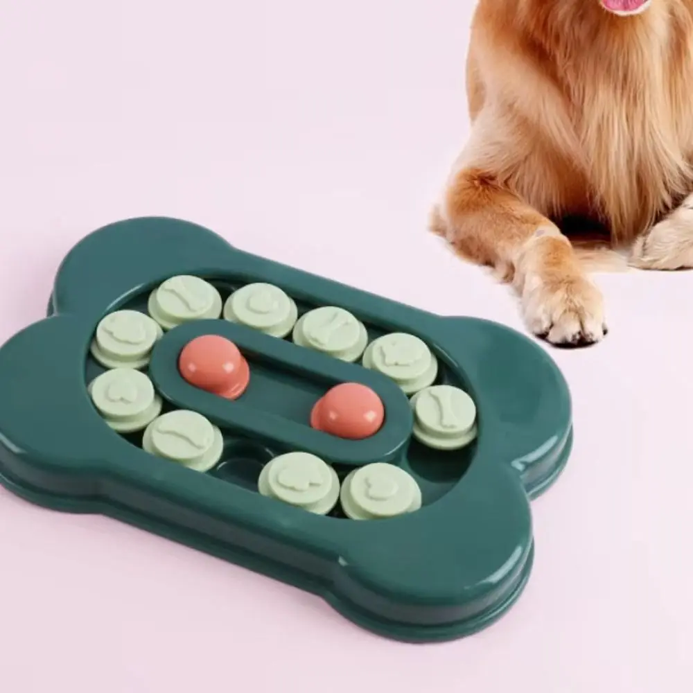 PP Dog Puzzle Toys Slow Feeder Bone Shape Anti Choke Puppy IQ Food Dispenser Interactive Increase Hidden Food