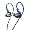 BGVP Feather 4BA+1DD Armature Hybrid Driver HiFi Earphone IEMs 10mm Dual-chamber Dynamic Coil Earphone 2-in -1 Plug 3.5+4.4mm 6