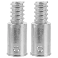 2pcs Broom Extension Pole Adapter Tips Metal Threaded Handle Tips End Adapter Repair Kit Connector Handle American Thread 1