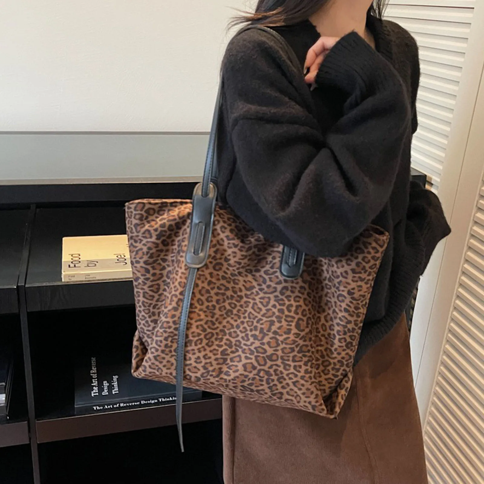 Cheetah Leopard Print Work Bag Large Capacity Travel Satchel Tote Purse Handbag for Women Travel Shopping & Daily Use