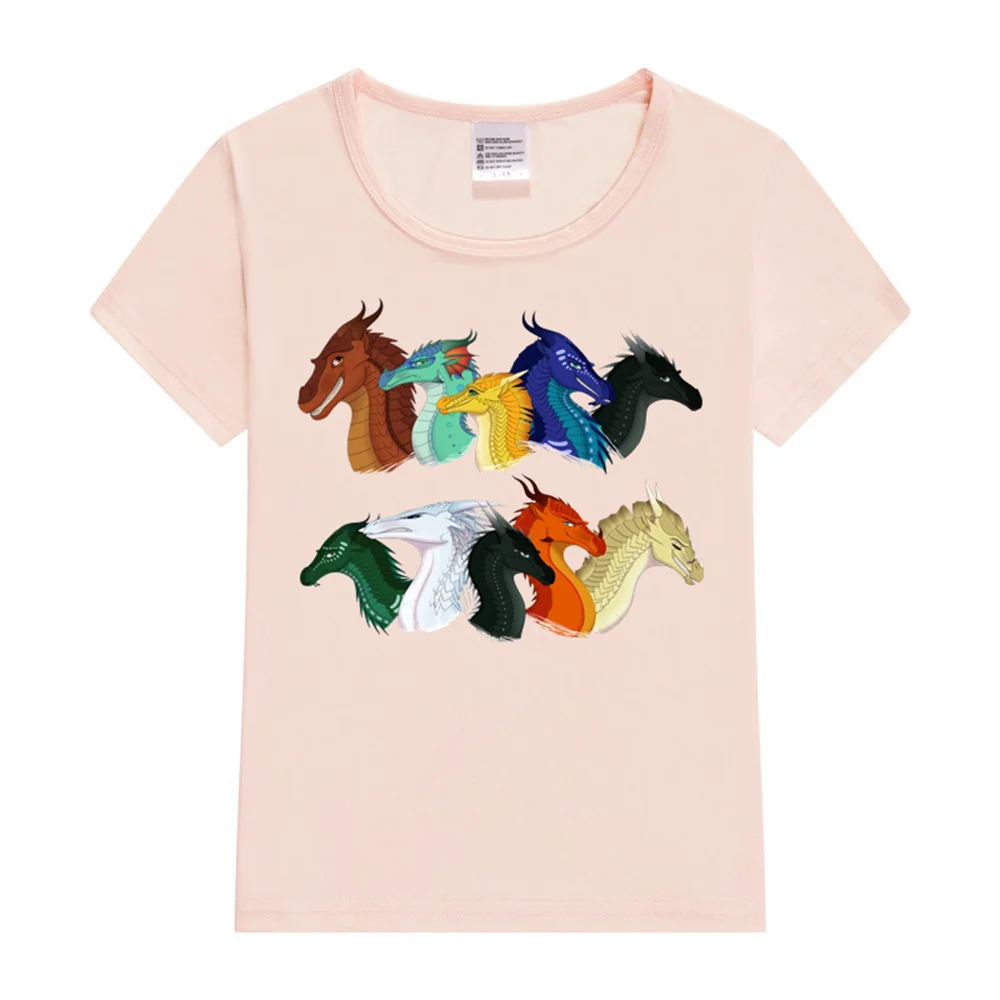 Wings of Fire POV Characters Kids T-Shirt Dragon Kids Boys Clothes White Short Sleev T-shirts Summer Children Clothing Baby Tops 4