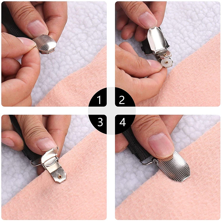 Adjustable Triangle Elastic Suspenders Gripper Holder Straps Clip for Bed Sheets Mattress Covers Sofa Cushion Elastic Band Belt 4