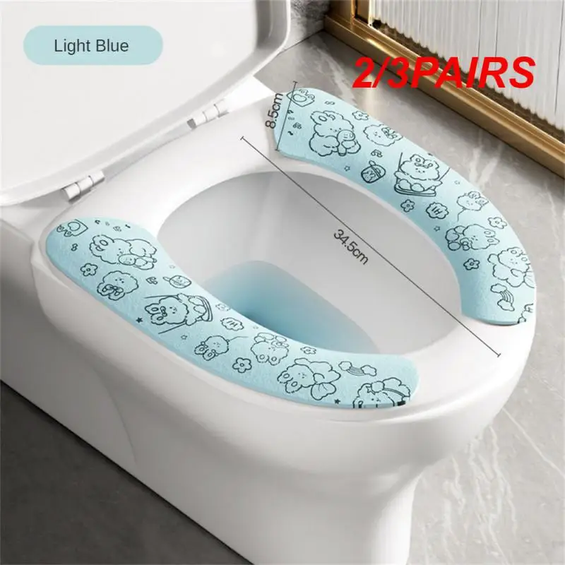 창의적인 가정용 변기 매트 변기 커버, 만화 변기 스티커, 사계절 변기 시트, 2 쌍, 3 쌍, 변기 시트