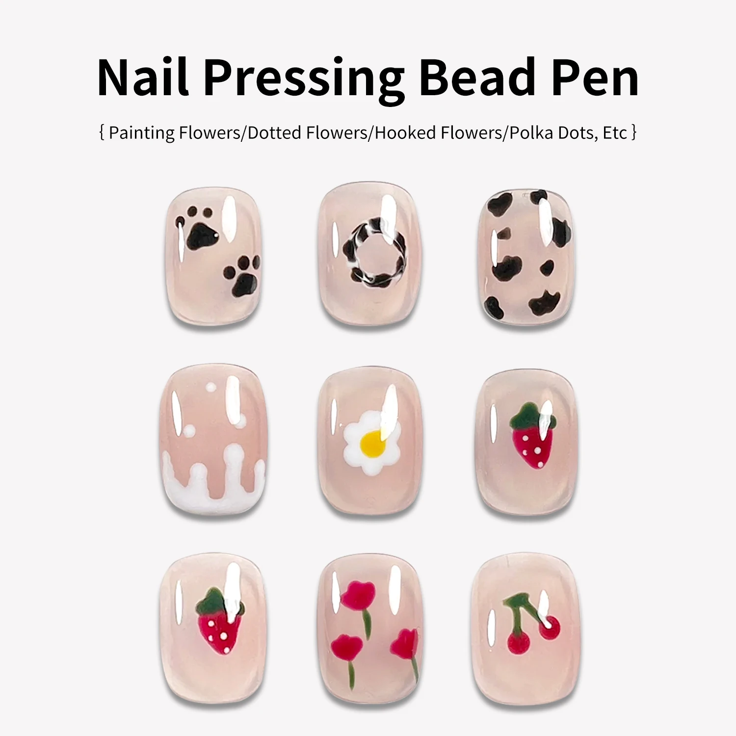 Nail Art Pen 6-in-1 Multi-tip Nail Dotting Tool for Gel Polish Painting Salon Home DIY Manicure Designs nail art pen nail art tools
