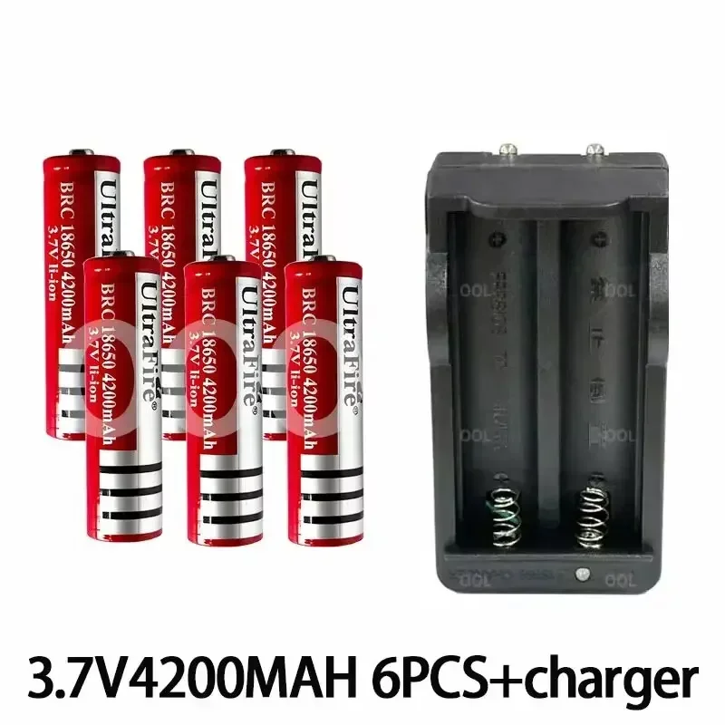 New 18650 Battery 4200mAh 3.7V 18650 Lithium-ion Battery Remote Screwdriver Rechargeable Battery+charger - Image 4