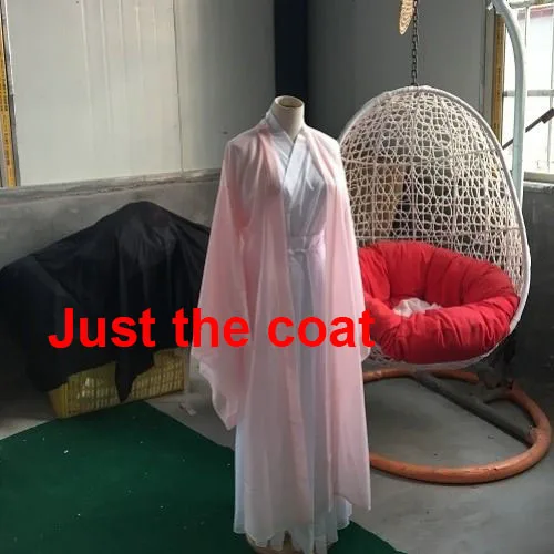 2022 Hanfu Coat Chinese Style Traditional Daily Hanfu Pure Han Tang Ancient Women Chiffon Cardigan Chinese Clothes for Women only pink coat