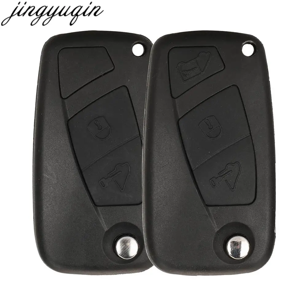 Jingyuqin Remote Car Key Case Shell For Fiat Bravo Liena Stilo Jumper Punto Ducato Ypsilon Iveco Daily 2006-2011 2/3 Button GT10