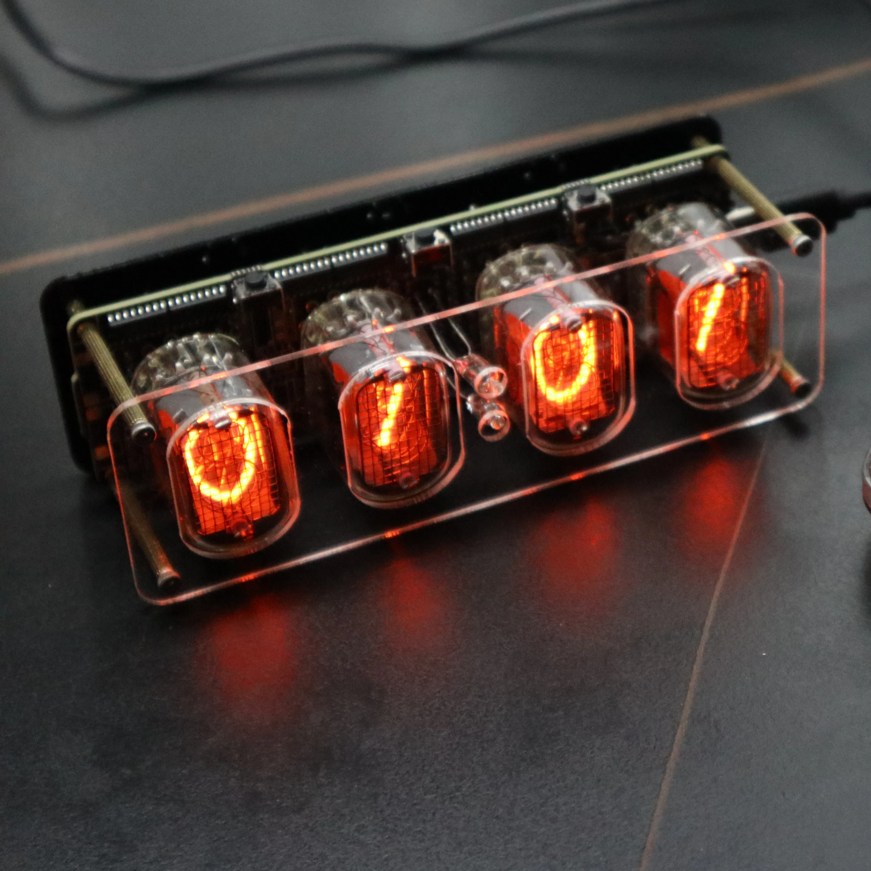 Smart IN12 Nixie Tube Clock Retro Desk Alarm with Multiple Backlight、USB-C Gift 2
