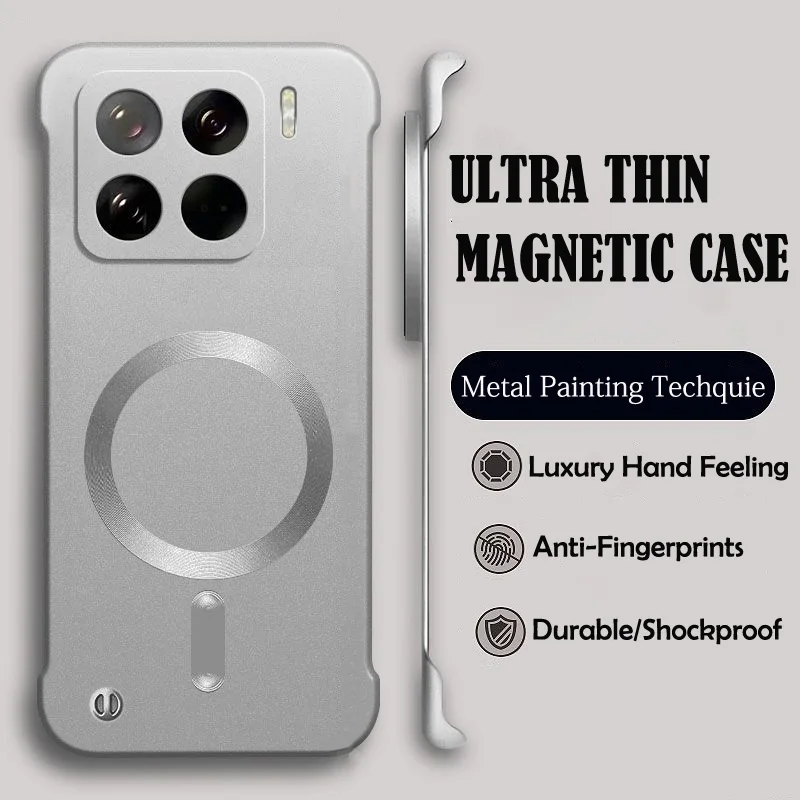 Sleek Slim Magnetic Shockproof Hard Case with Frameless Design