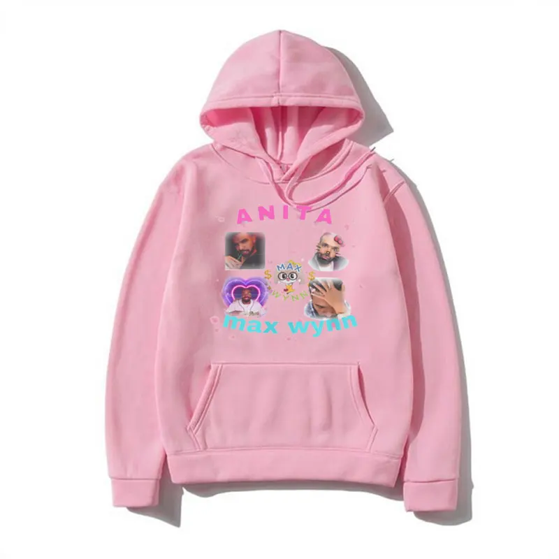 Rapper Anita Max Wynn Drake Print Hoodies Men Women Fashion High Quality Fleece Sweatshirt Hip Hop Loose Oversized Pullover Male
