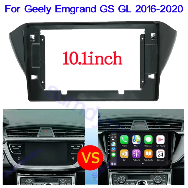 

10.1 Inch Car Radio Frame Fascia For Geely Emgrand GS GL 2016-2020 Android MP5 Dashboard Cover 2 Din Head Unit Panel Trim Kit