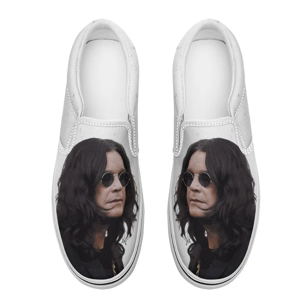 

Ozzy osосвен рок-группы музыка DIY дизайн слипоны холщовые женские прогулочные туфли широкий дышащий удобные мужские лоферы на плоской подошве