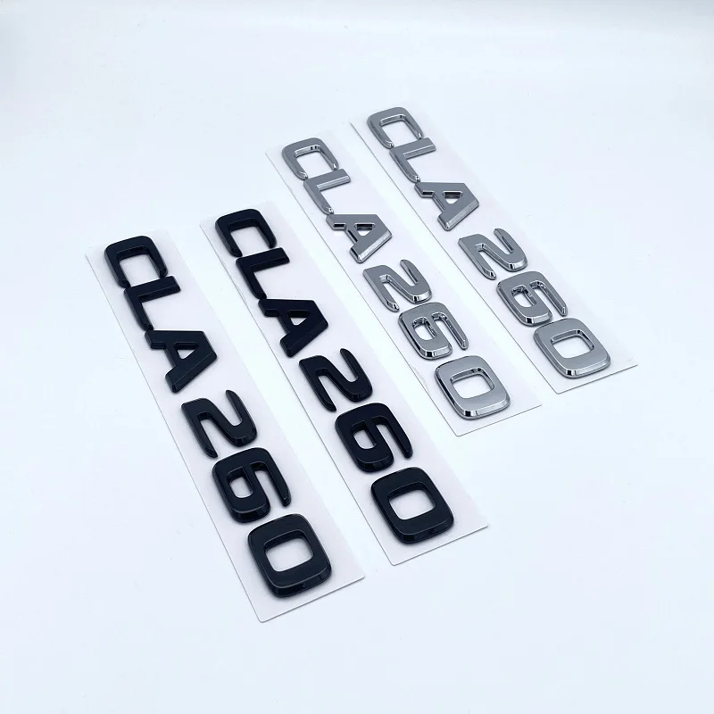 3D 문자 CLA180 CLA200 CLA220 CLA250 CLA260 CLA200d W117 자동차 펜더 트렁크 후면 로고 스티커 용 ABS 엠블럼