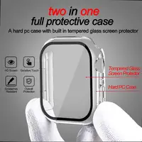 Verre trempé + couvercle pour boîtier de montre Apple Ultra accessoires SE 3 4 5 6 7 8 étui de protection d'écran Iwatch 49mm 45mm 41mm 44mm 40mm 5