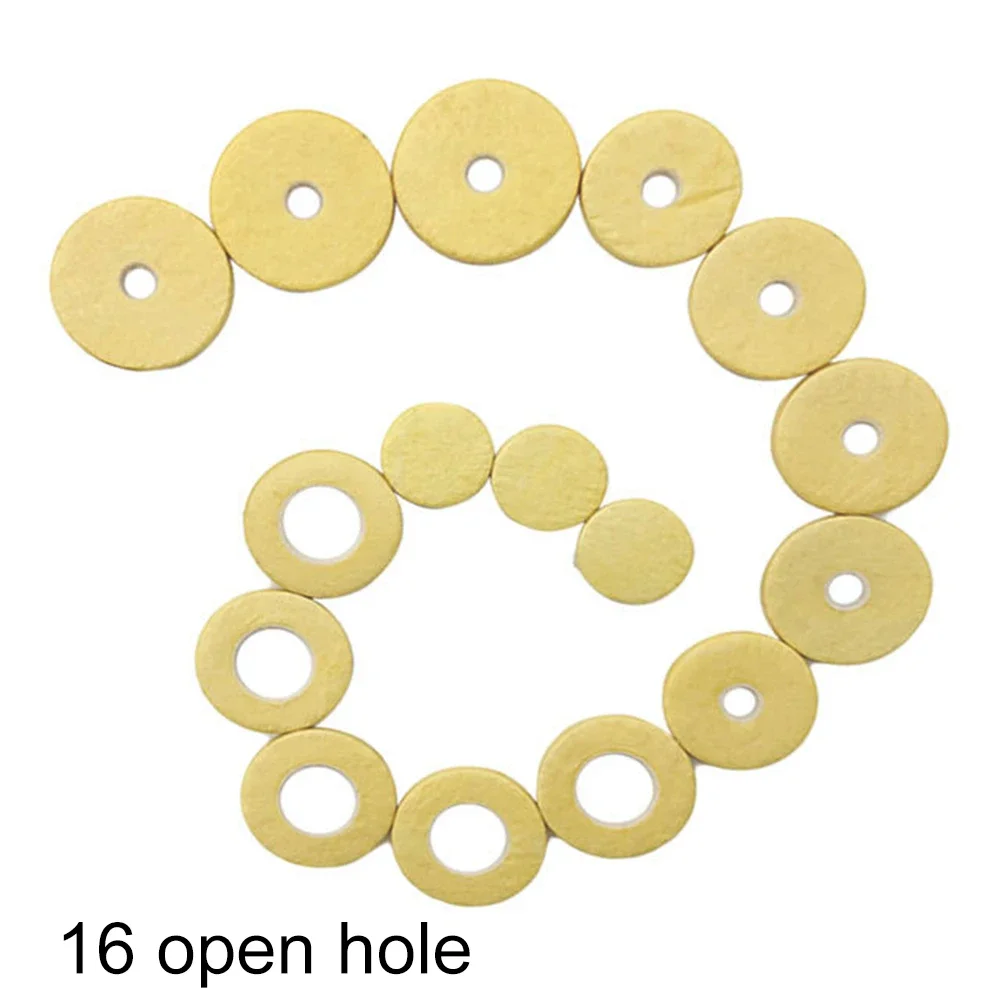 Yellow Flute Pads 17 Open Hole Durability High-quality Sheep Packaging Optimal Performance, flute pads