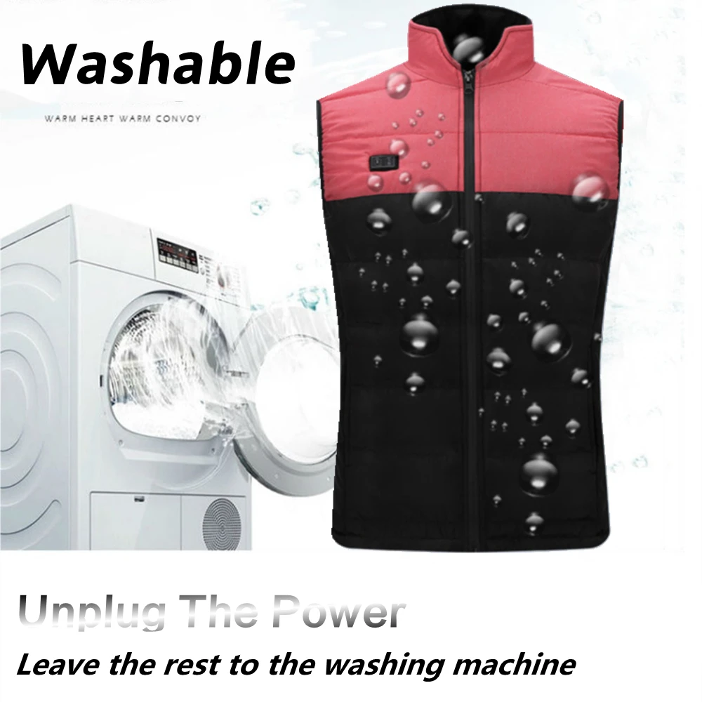 11 Areas USB Heated Vests 4/9/11 Areas Men's Women's Jacket Electric Heated Waistcoat Outdoor Camping Jacket Self Heating Vest