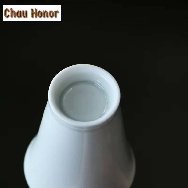 2pc/set  Oracle Bone Inscription Ceramic Teacup Rabbit Character Smell Fragrance Cup White Porcelain Mug Kung Fu Teaset 60ml