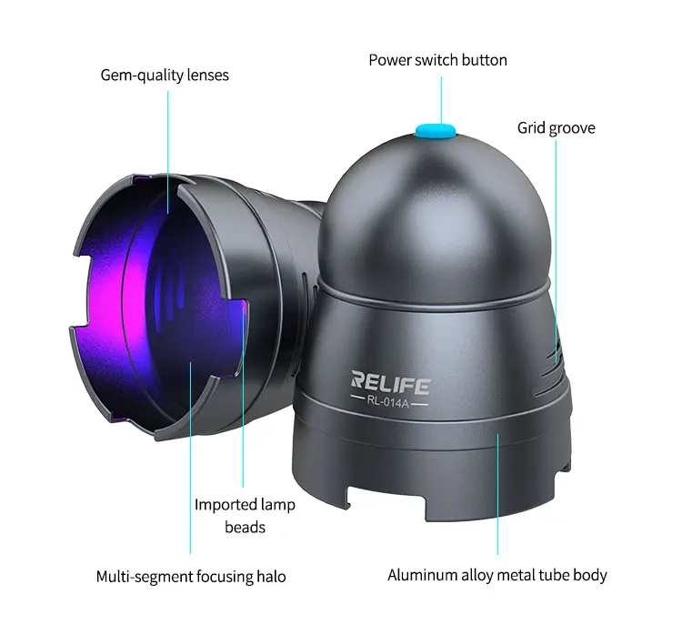 S9b5aaa1ea0c744c28902e37754ef94adF New Package RELIFE RL-014A USB UV Glue Curing Lamp Portable Mobile Phone Repair Tool Smartphone Green Oil Heater Lamp
