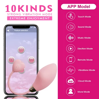 Wireless APP Remote Control Vibrator Sex Toys Bluetooths Dildo Vibrator for Women  Wear Vibrating Panties 2