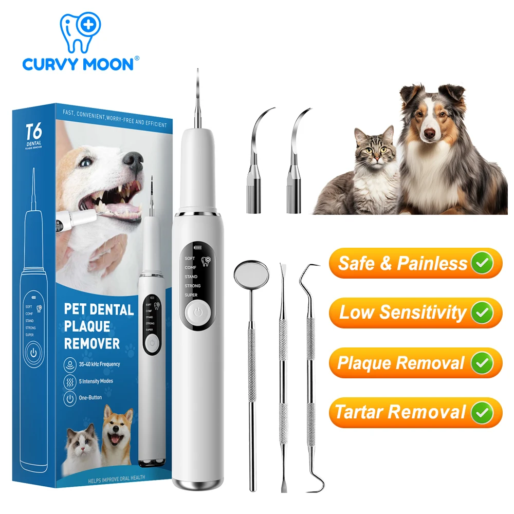 5-Mode Ultrasonic Pet Dental Scaler for Dogs & Cats