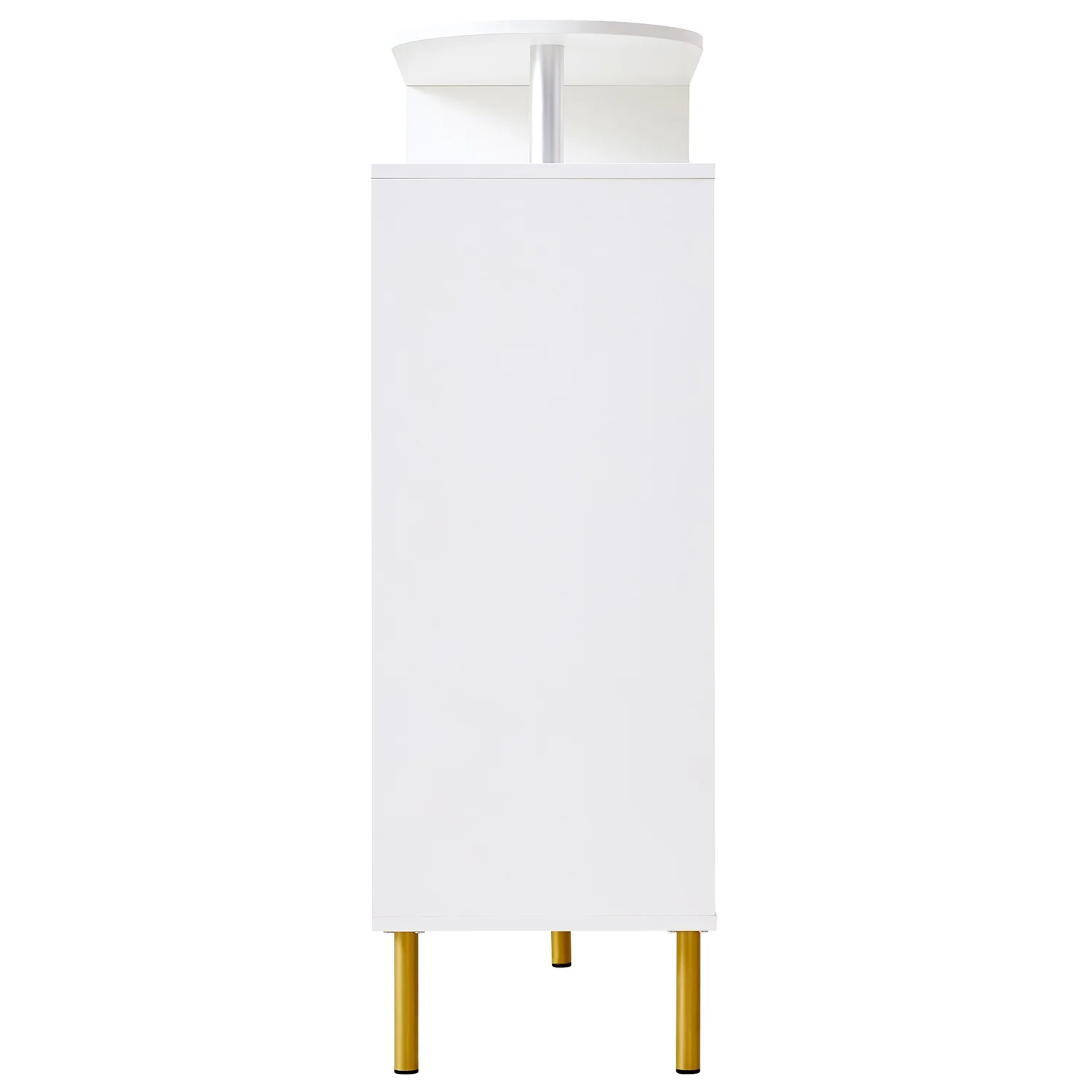 Modern Dresser/Sideboard/Shoe Cabinet With Metal Handles, 1 Drawer And 3 Doors, On Metal Feet, White. Size B120×H92×T35 Cm – Detail 11