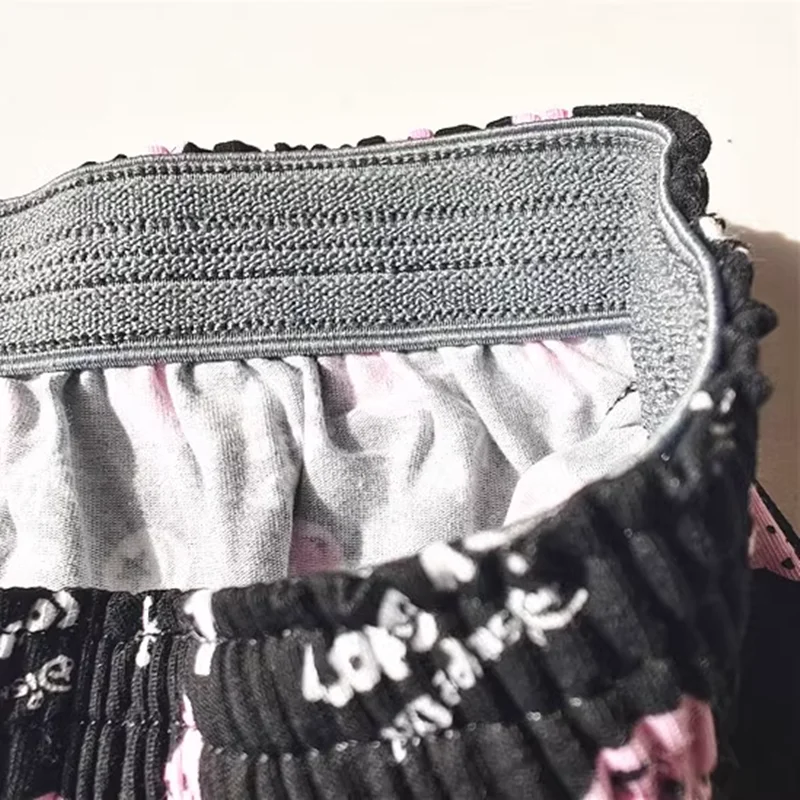 Men's Underwear Pants Cotton Woven Animation Cartoon Beach Shorts Loose Unisex Sleep Bottoms