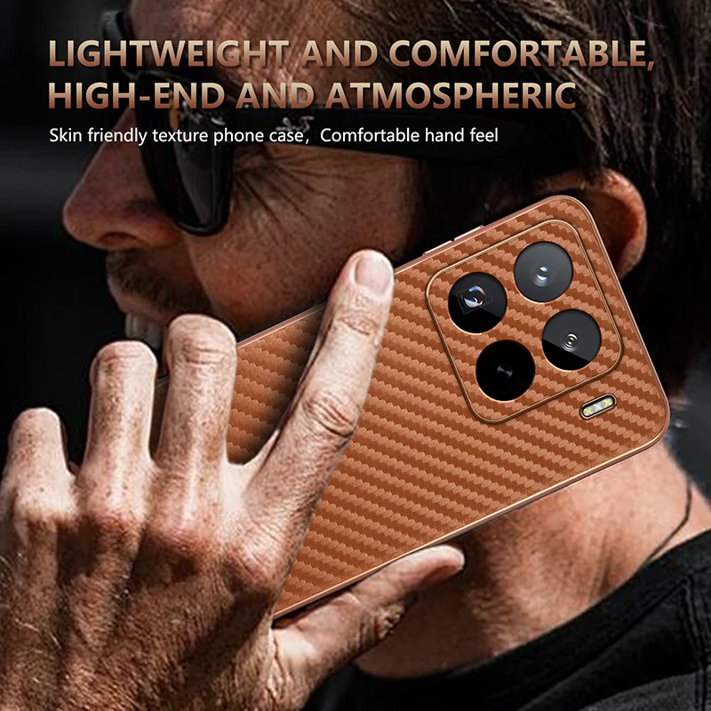 Luxury Carbon Fibre Electroplating Leather Silicone Phone Case Cover