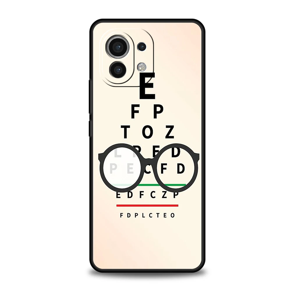 Medical Eye Vision Chart Design Soft TPU Phone Case Cover