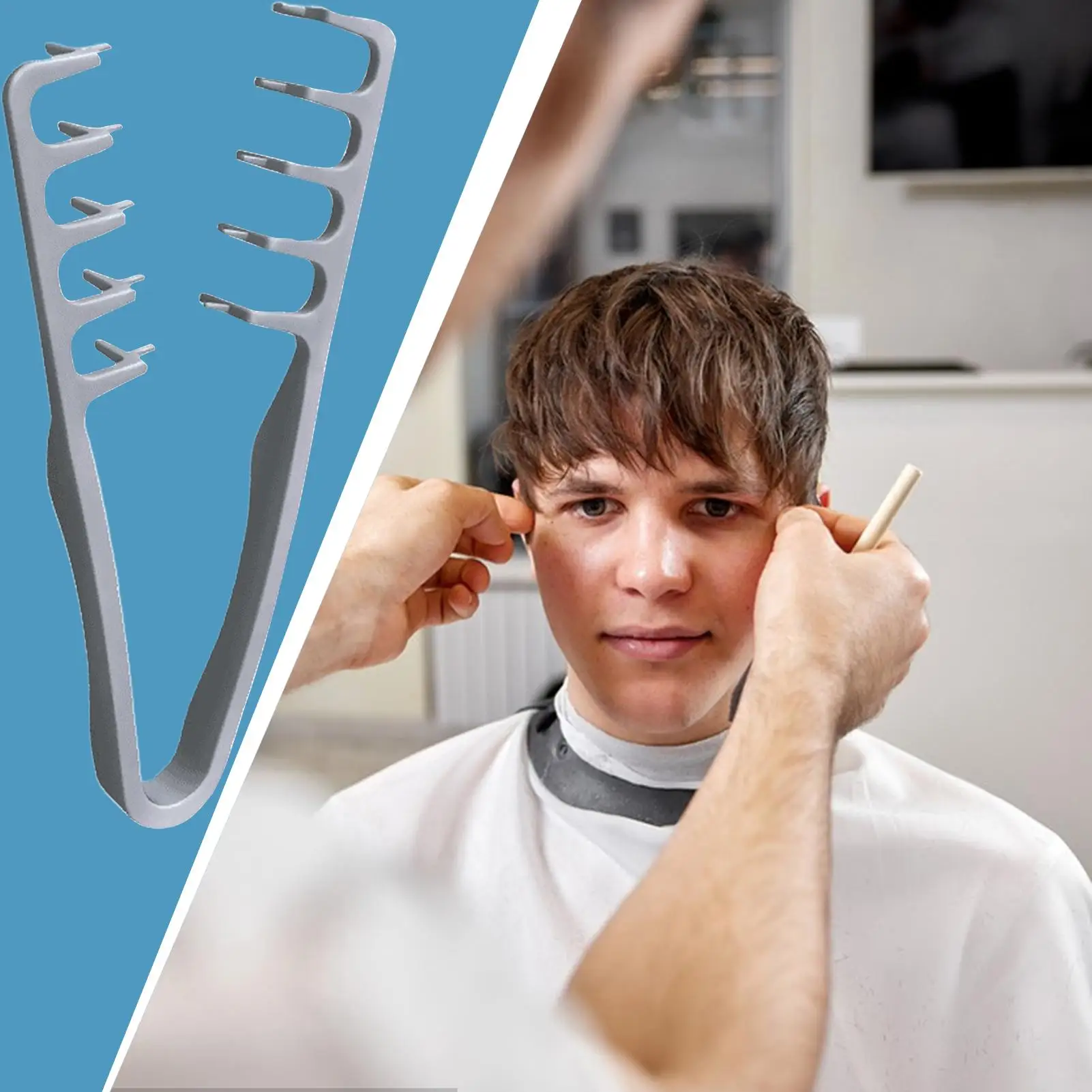 Pettine per capelli volumizzante a denti larghi Strumenti per arricciare Texture soffice per uomo Ideale per tutti i tipi di capelli Strumenti per acconciature - immagine 6