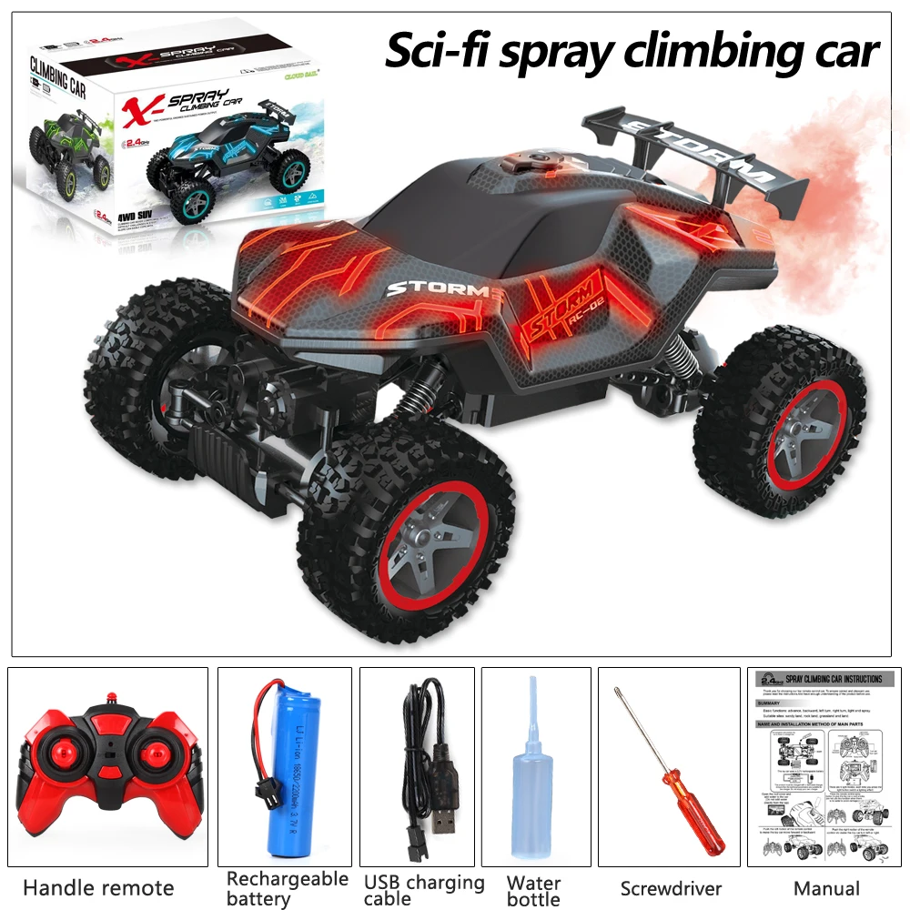 Four Wheel Drive High Speed RC Car with LED Lights