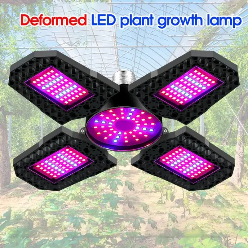 

240 LEDS Red Blue Spectrum Plant Grow Light Plant Phytolamp 100/120/150W LED LaAmp Plant Growth Light E27 Deformation Folding