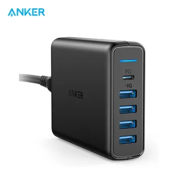 USB C Wall Charger, Anker Premium 60W 5-Port Desktop Charger with One 30W Power Delivery Port for Ipad ,  for iPhone and More 1