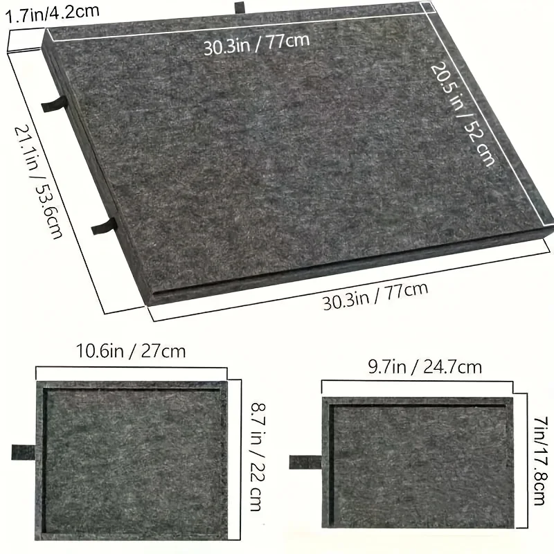 1 Set 6-in-1 Decorative Puzzle Board - Tiltable Puzzle Desk with 6 Drawers, Holds 1000pcs for Home Decor & Educational Storage Dark gray 4