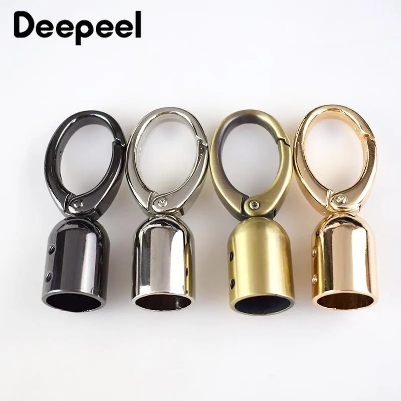 2/4Pcs Deepeel 15mm Metal Tassel Cap Clip Buckles for Bag Straps